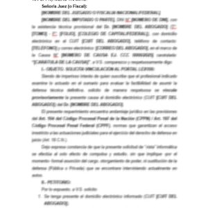 Mero Trámite: Solicitud de Vista Electrónica para Compulsa en Fuero Nacional y Federal (Lex100)
