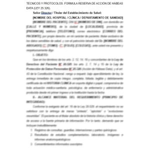 Intimación Legal Premium: Exigencia de Historia Clínica Íntegra y Registros Primarios bajo Apercibimiento de Hábeas Data